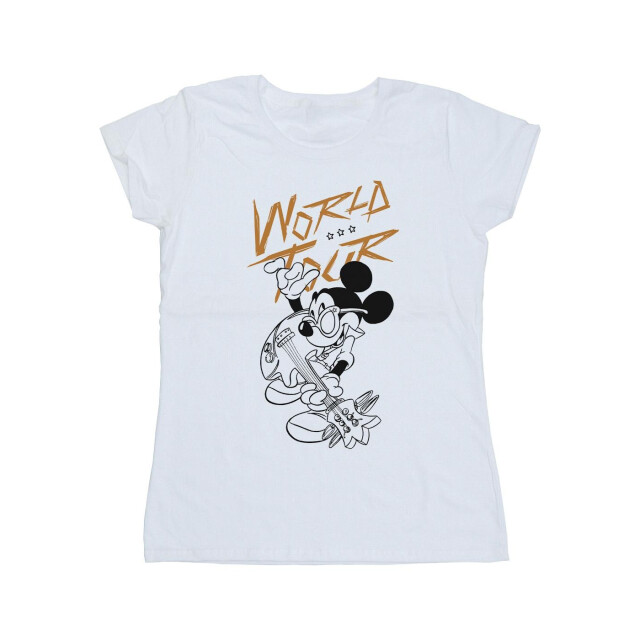 Li-cense Disney dames mickey mouse world tour line katoenen t-shirt UTBI33829_white large