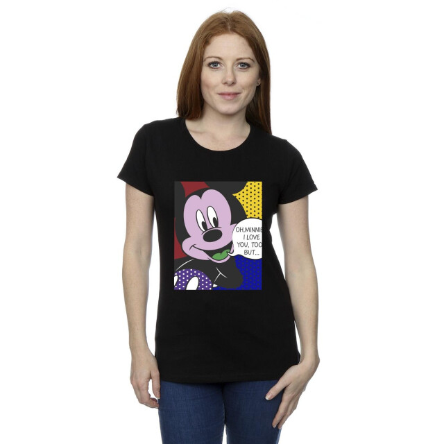 Li-cense Disney dames mickey mouse oh minnie pop art katoenen t-shirt UTBI33737_black large