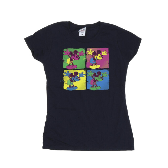 Li-cense Disney dames mickey mouse pop art katoenen t-shirt UTBI33756_navyblue large