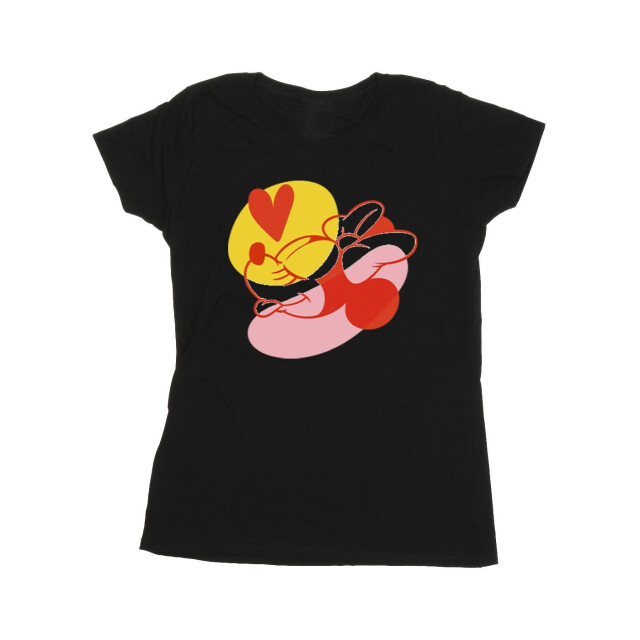 Li-cense Disney dames minnie mouse tong hart katoenen t-shirt UTBI33696_black large