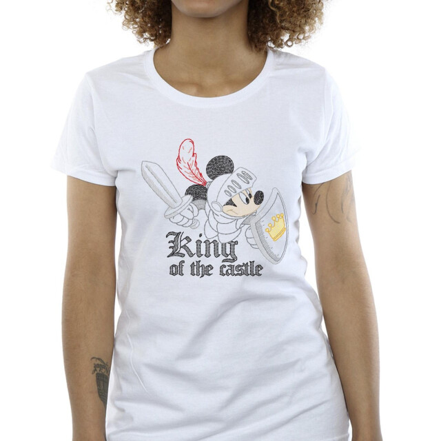 Li-cense Disney dames mickey mouse king of the castle katoenen t-shirt UTBI33807_white large
