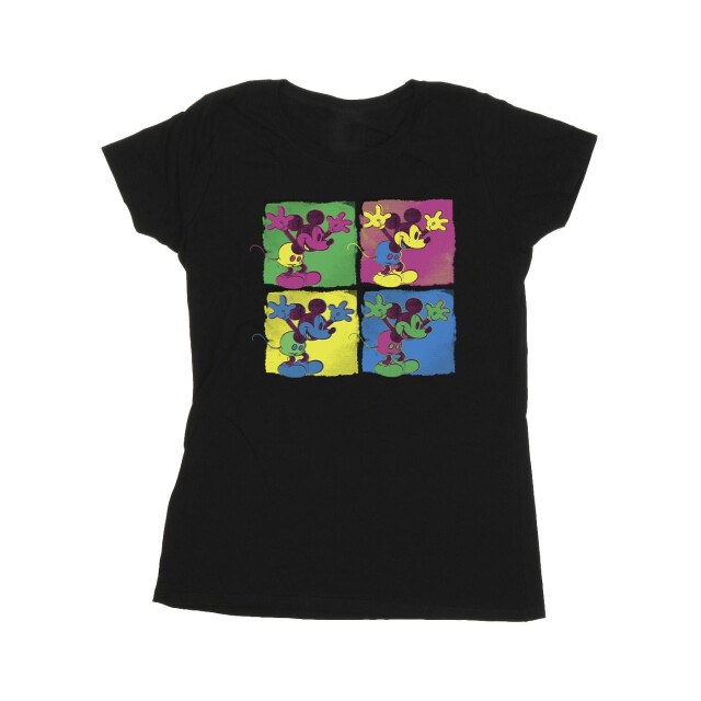 Li-cense Disney dames mickey mouse pop art katoenen t-shirt UTBI33756_black large