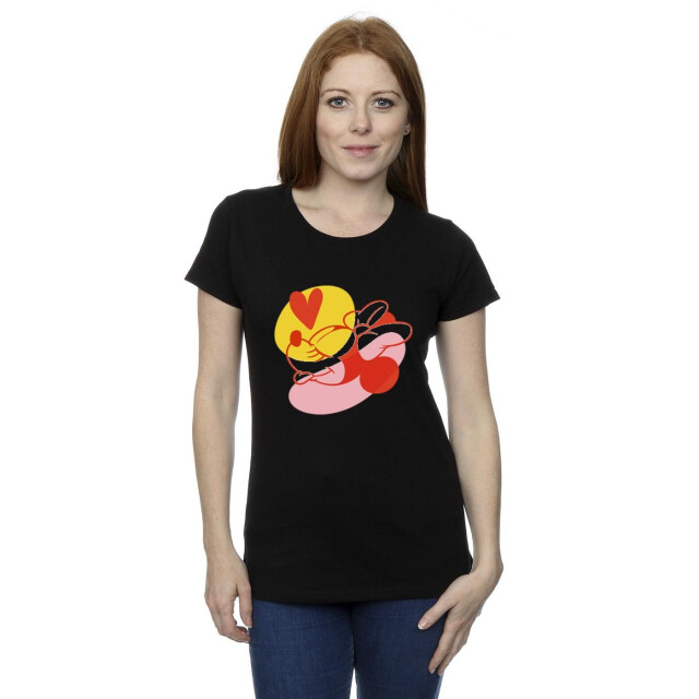 Li-cense Disney dames minnie mouse tong hart katoenen t-shirt UTBI33696_black large