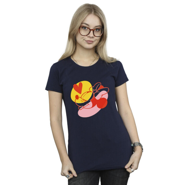 Li-cense Disney dames minnie mouse tong hart katoenen t-shirt UTBI33696_navyblue large