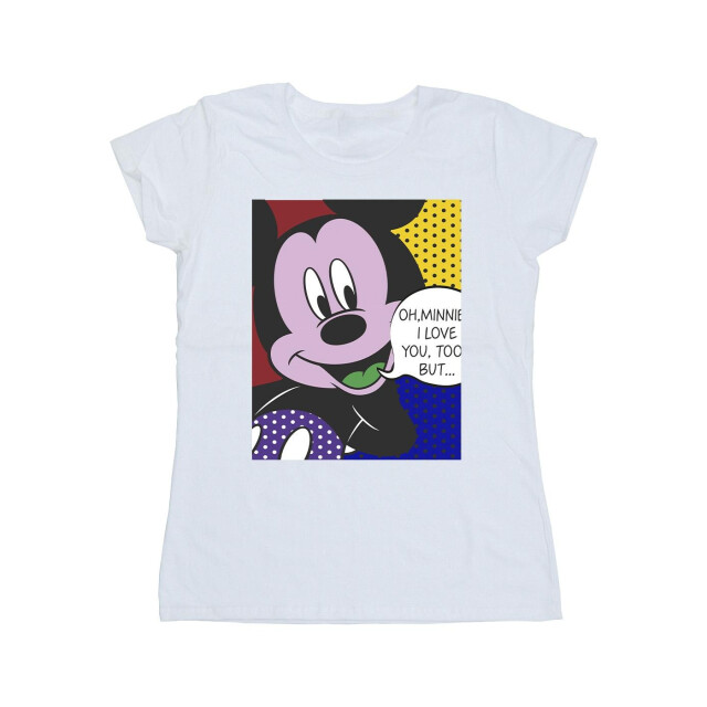 Li-cense Disney dames mickey mouse oh minnie pop art katoenen t-shirt UTBI33737_white large