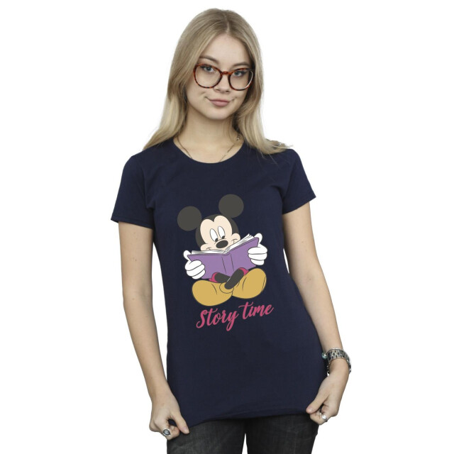 Li-cense Disney dames mickey mouse story time katoenen t-shirt UTBI33616_navyblue large