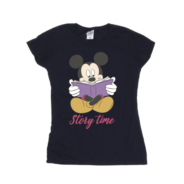 Li-cense Disney dames mickey mouse story time katoenen t-shirt UTBI33616_navyblue large