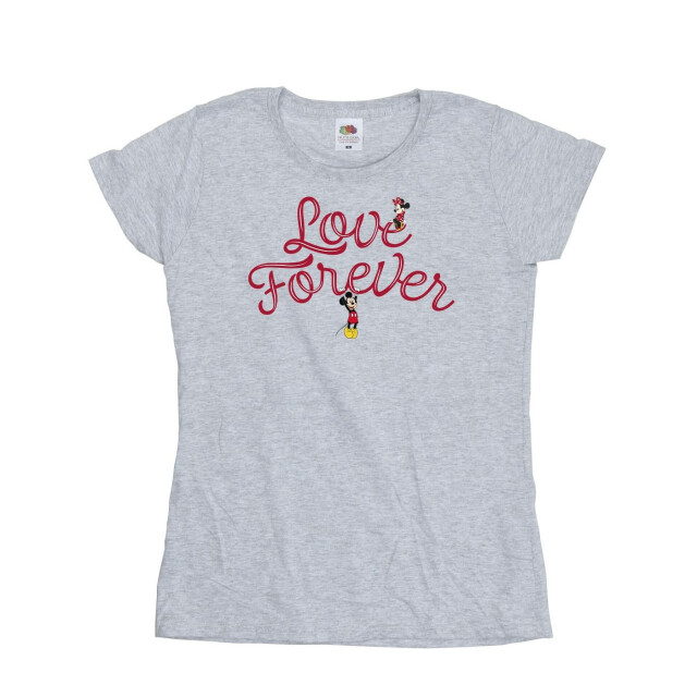 Li-cense Disney dames mickey mouse love forever katoenen t-shirt UTBI33654_sportsgrey large