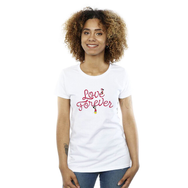 Li-cense Disney dames mickey mouse love forever katoenen t-shirt UTBI33654_white large