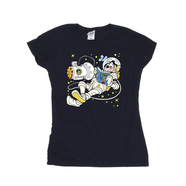 Li-cense Disney dames goofy lezen in de ruimte katoenen t-shirt UTBI33615_navyblue large