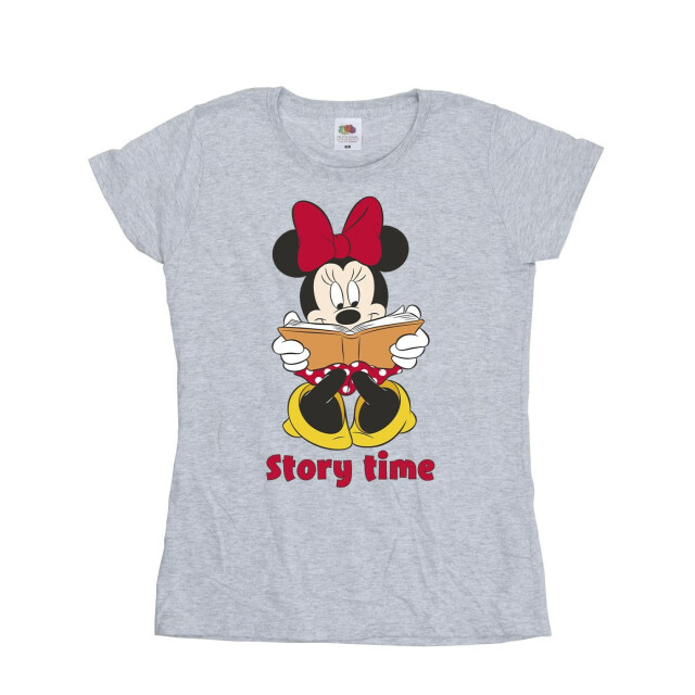 Li-cense Disney dames minnie mouse story time katoenen t-shirt UTBI33597_sportsgrey large