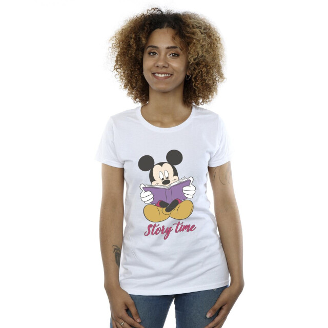 Li-cense Disney dames mickey mouse story time katoenen t-shirt UTBI33616_white large