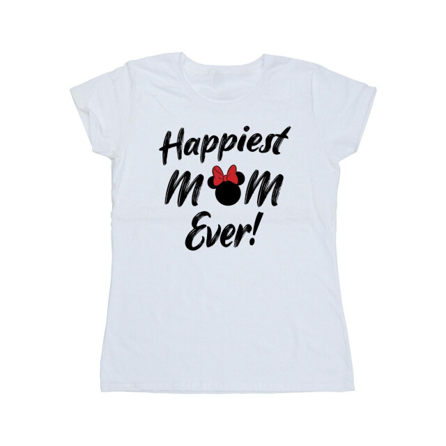 Li-cense Disney dames minnie mouse happiest mom ever katoenen t-shirt UTBI33674_white large