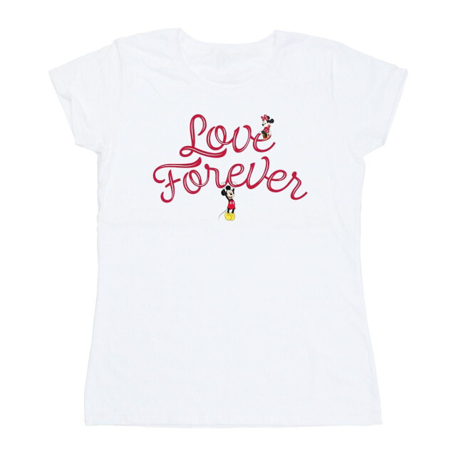 Li-cense Disney dames mickey mouse love forever katoenen t-shirt UTBI33654_white large