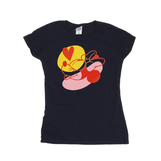Li-cense Disney dames minnie mouse tong hart katoenen t-shirt UTBI33696_navyblue large