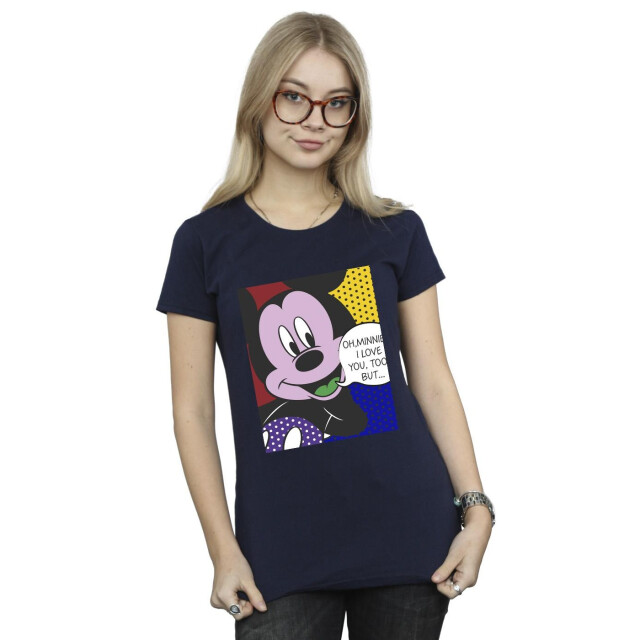Li-cense Disney dames mickey mouse oh minnie pop art katoenen t-shirt UTBI33737_navyblue large