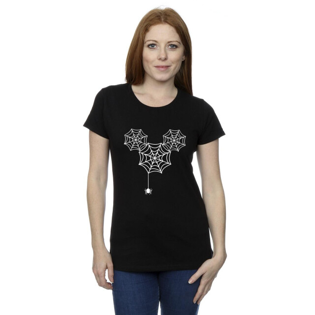 Li-cense Disney dames mickey mouse spinnenwebhoofd katoenen t-shirt UTBI33529_black large