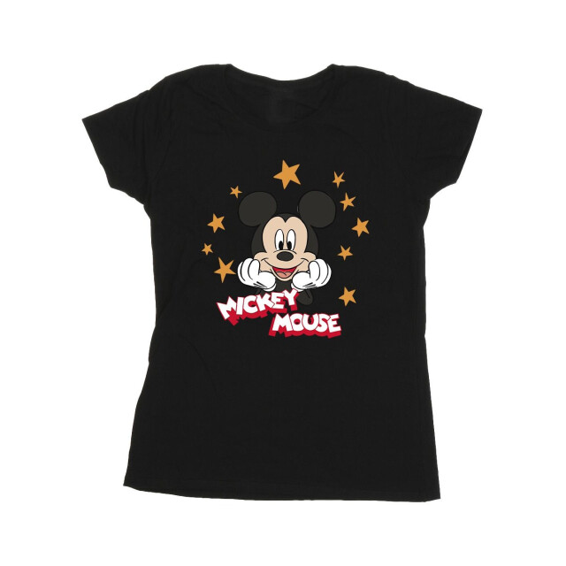 Li-cense Disney dames mickey mouse sterren katoenen t-shirt UTBI33576_black large