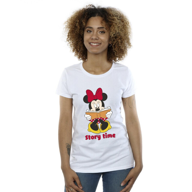 Li-cense Disney dames minnie mouse story time katoenen t-shirt UTBI33597_white large