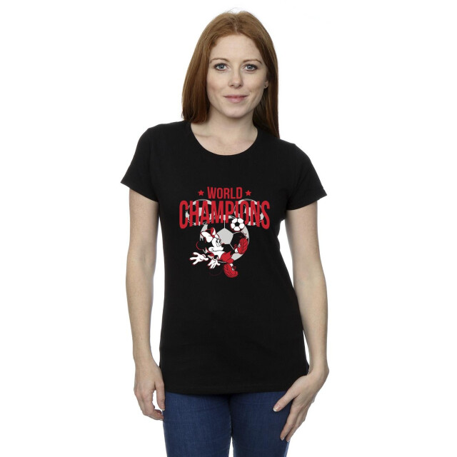 Li-cense Disney dames minnie mouse wereldkampioen katoenen t-shirt UTBI33489_black large
