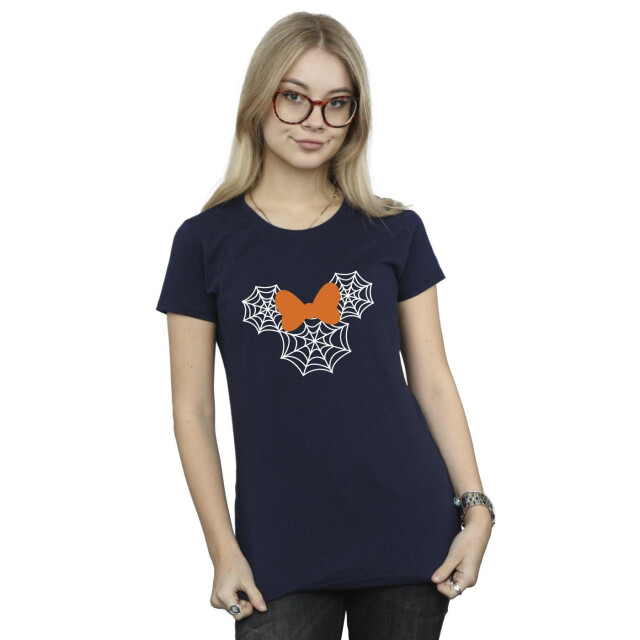 Li-cense Disney dames minnie mouse spinnenwebhoofd katoenen t-shirt UTBI33550_navyblue large