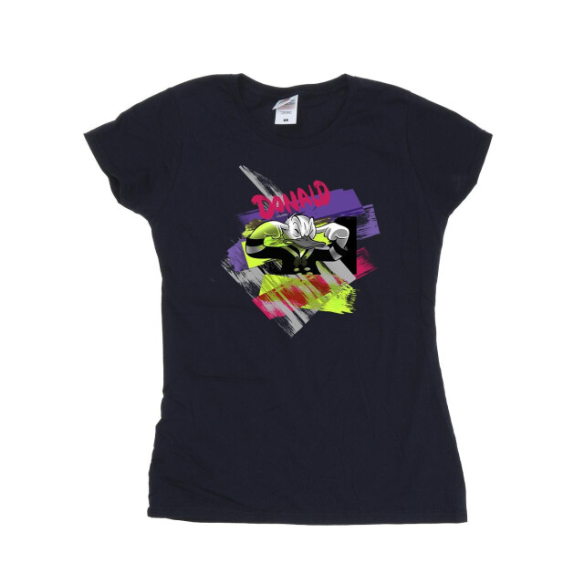 Li-cense Disney dames donald duck oorplug bright katoenen t-shirt UTBI33407_navyblue large