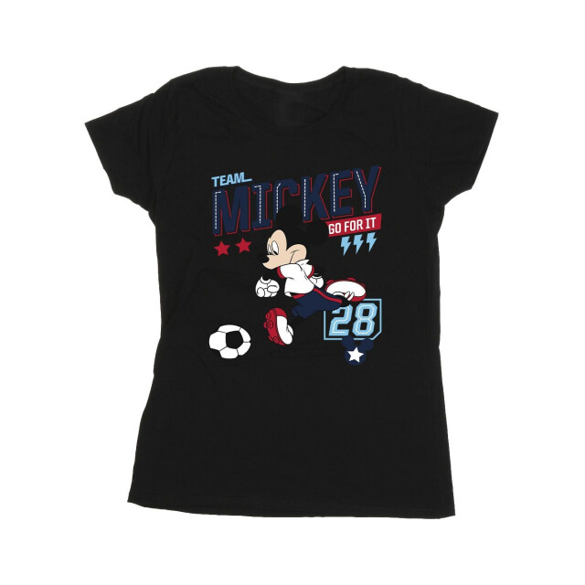 Li-cense Disney dames mickey mouse team mickey voetbal katoenen t-shirt UTBI33448_black large