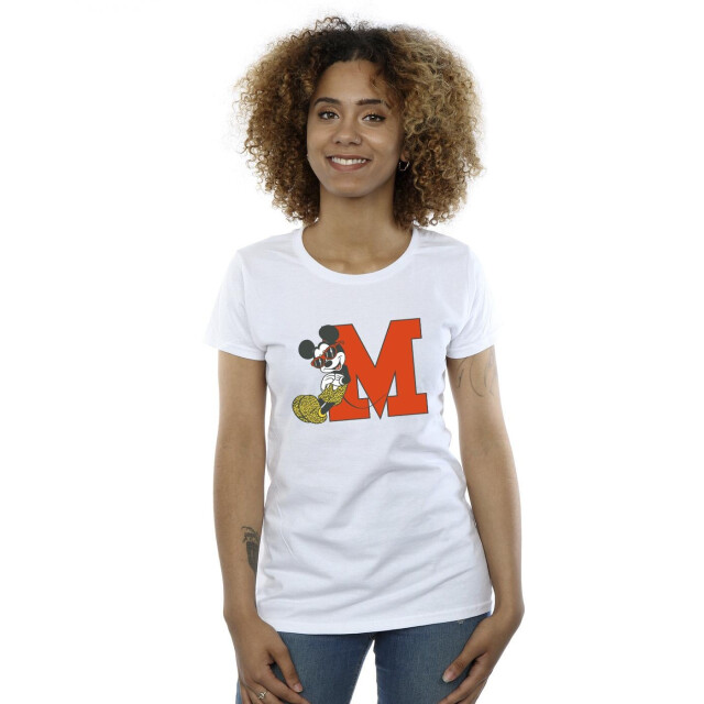 Li-cense Disney dames mickey mouse luipaardbroek katoenen t-shirt UTBI33378_white large