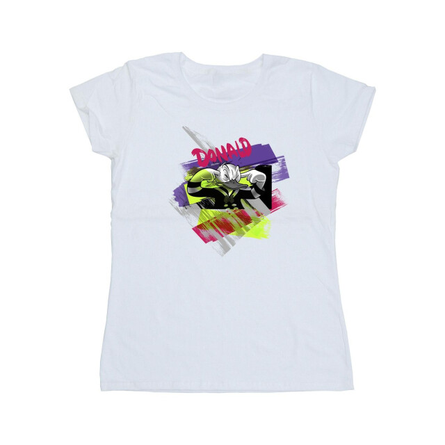Li-cense Disney dames donald duck oorplug bright katoenen t-shirt UTBI33407_white large