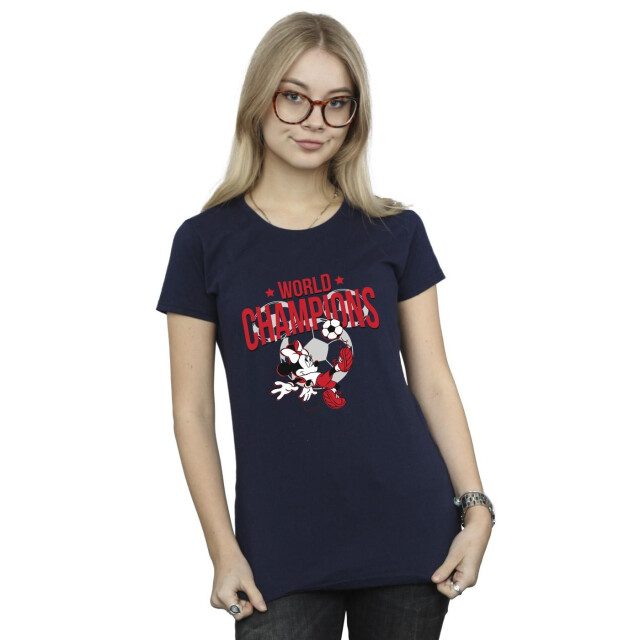 Li-cense Disney dames minnie mouse wereldkampioen katoenen t-shirt UTBI33489_navyblue large