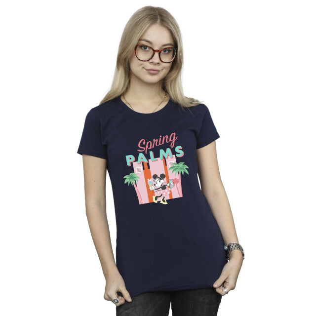 Li-cense Disney dames minnie mouse lentepalmen katoenen t-shirt UTBI33342_navyblue large