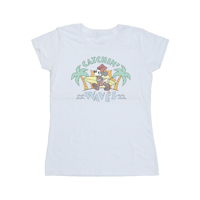 Li-cense Disney dames minnie mouse catchin waves katoenen t-shirt UTBI33343_white large