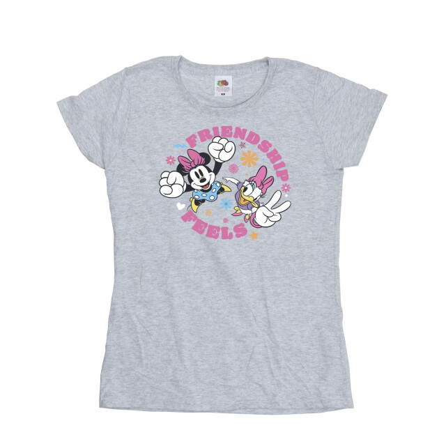 Li-cense Disney dames minnie mouse daisy vriendschap katoenen t-shirt UTBI33315_sportsgrey large