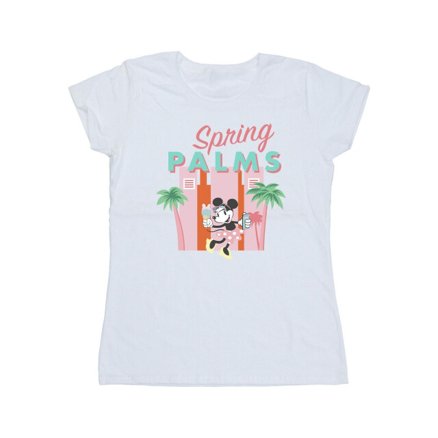 Li-cense Disney dames minnie mouse lentepalmen katoenen t-shirt UTBI33342_white large