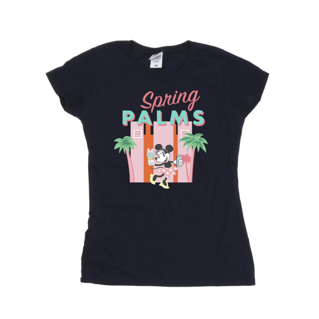 Li-cense Disney dames minnie mouse lentepalmen katoenen t-shirt UTBI33342_navyblue large