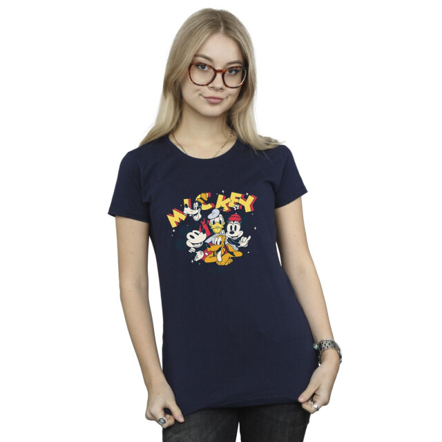 Li-cense Disney dames mickey mouse groep katoenen t-shirt UTBI33261_navyblue large