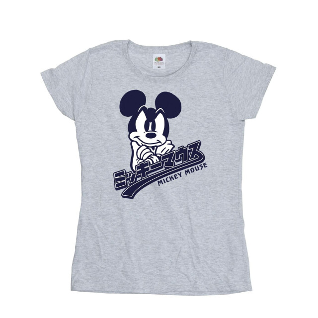 Li-cense Disney dames mickey mouse japans katoenen t-shirt UTBI33233_sportsgrey large