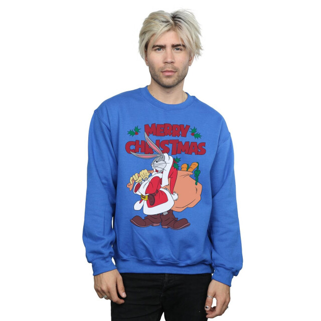 Li-cense Looney tunes heren kerstman bugs bunny sweatshirt UTBI33289_royalblue large