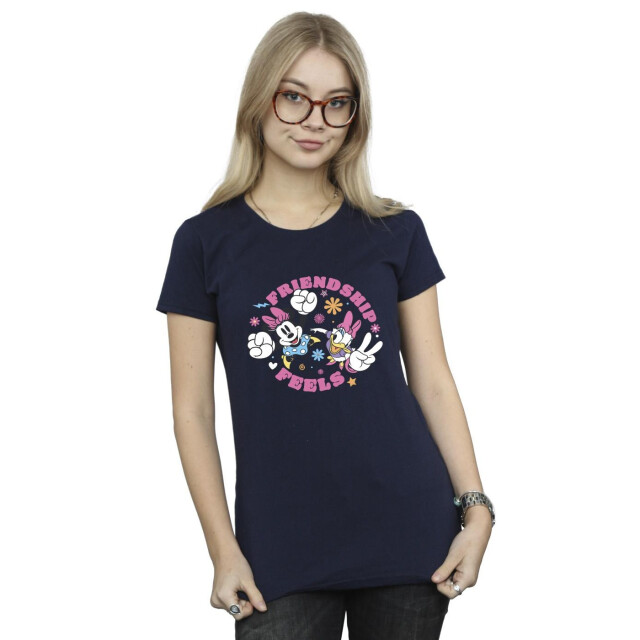 Li-cense Disney dames minnie mouse daisy vriendschap katoenen t-shirt UTBI33315_navyblue large