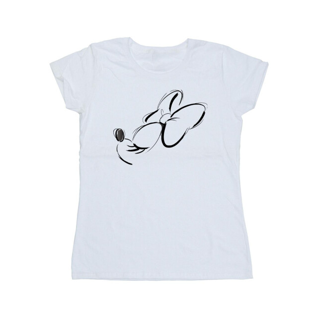 Li-cense Disney dames minnie mouse neus omhoog katoenen t-shirt UTBI33213_white large
