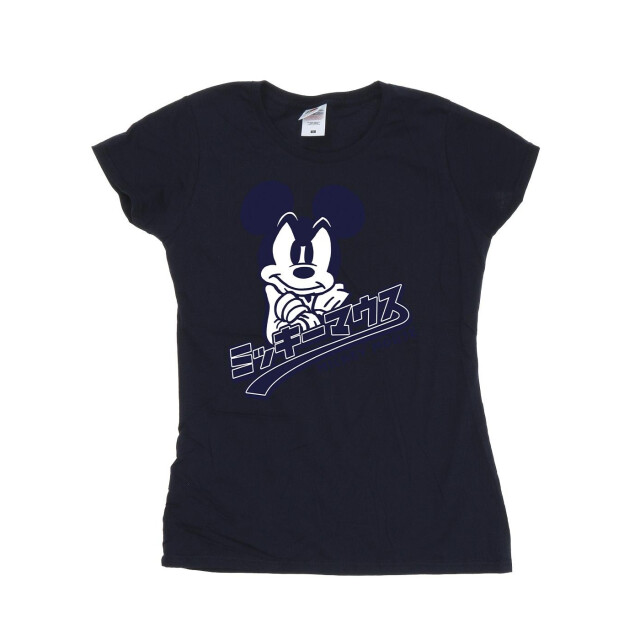 Li-cense Disney dames mickey mouse japans katoenen t-shirt UTBI33233_navyblue large