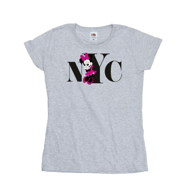 Li-cense Disney dames minnie mouse nyc katoenen t-shirt UTBI33231_sportsgrey large