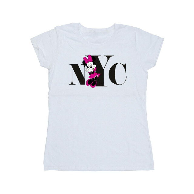 Li-cense Disney dames minnie mouse nyc katoenen t-shirt UTBI33231_white large