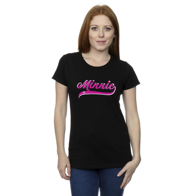 Li-cense Disney dames minnie mouse logo katoenen t-shirt UTBI33155_black large