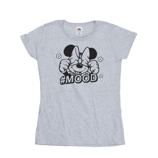 Li-cense Disney dames minnie mouse mood katoenen t-shirt UTBI33176_sportsgrey large