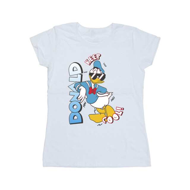 Li-cense Disney dames donald duck cool katoenen t-shirt UTBI33087_white large