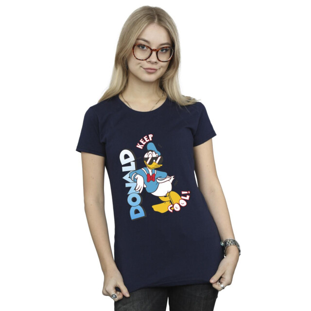 Li-cense Disney dames donald duck cool katoenen t-shirt UTBI33087_navyblue large