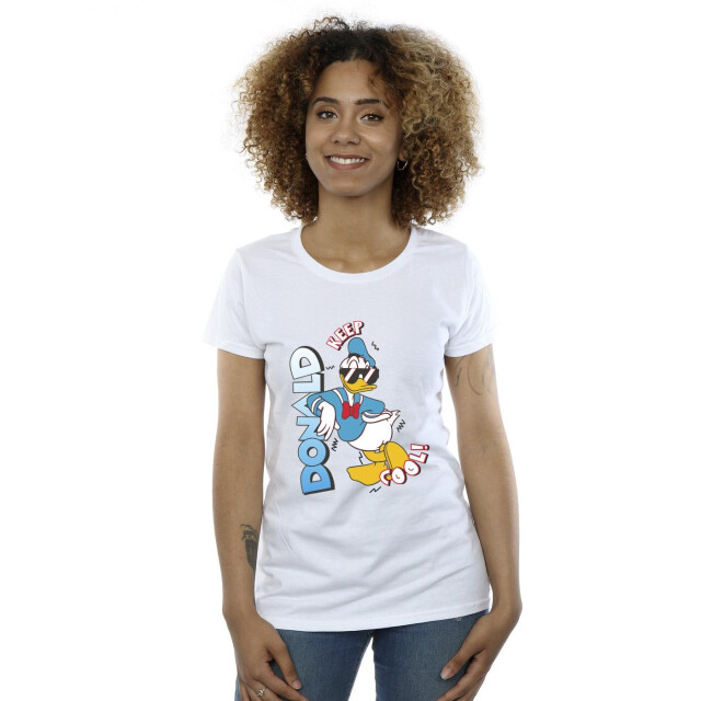 Li-cense Disney dames donald duck cool katoenen t-shirt UTBI33087_white large