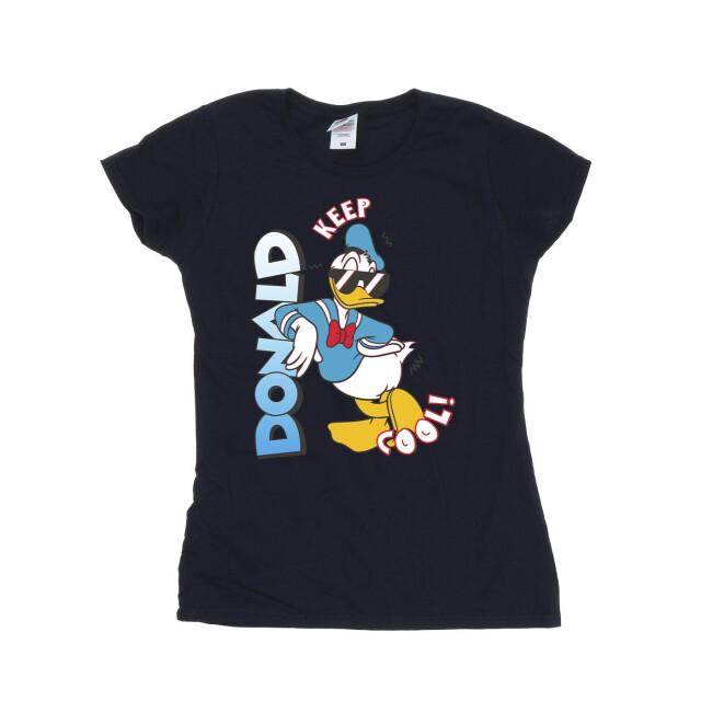Li-cense Disney dames donald duck cool katoenen t-shirt UTBI33087_navyblue large