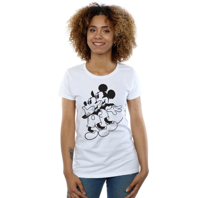 Li-cense Disney dames mickey mouse shake katoenen t-shirt UTBI33195_white large